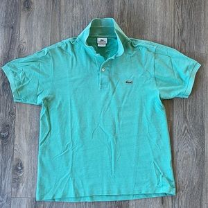 Mens Lacoste Green Short Sleeve Polo